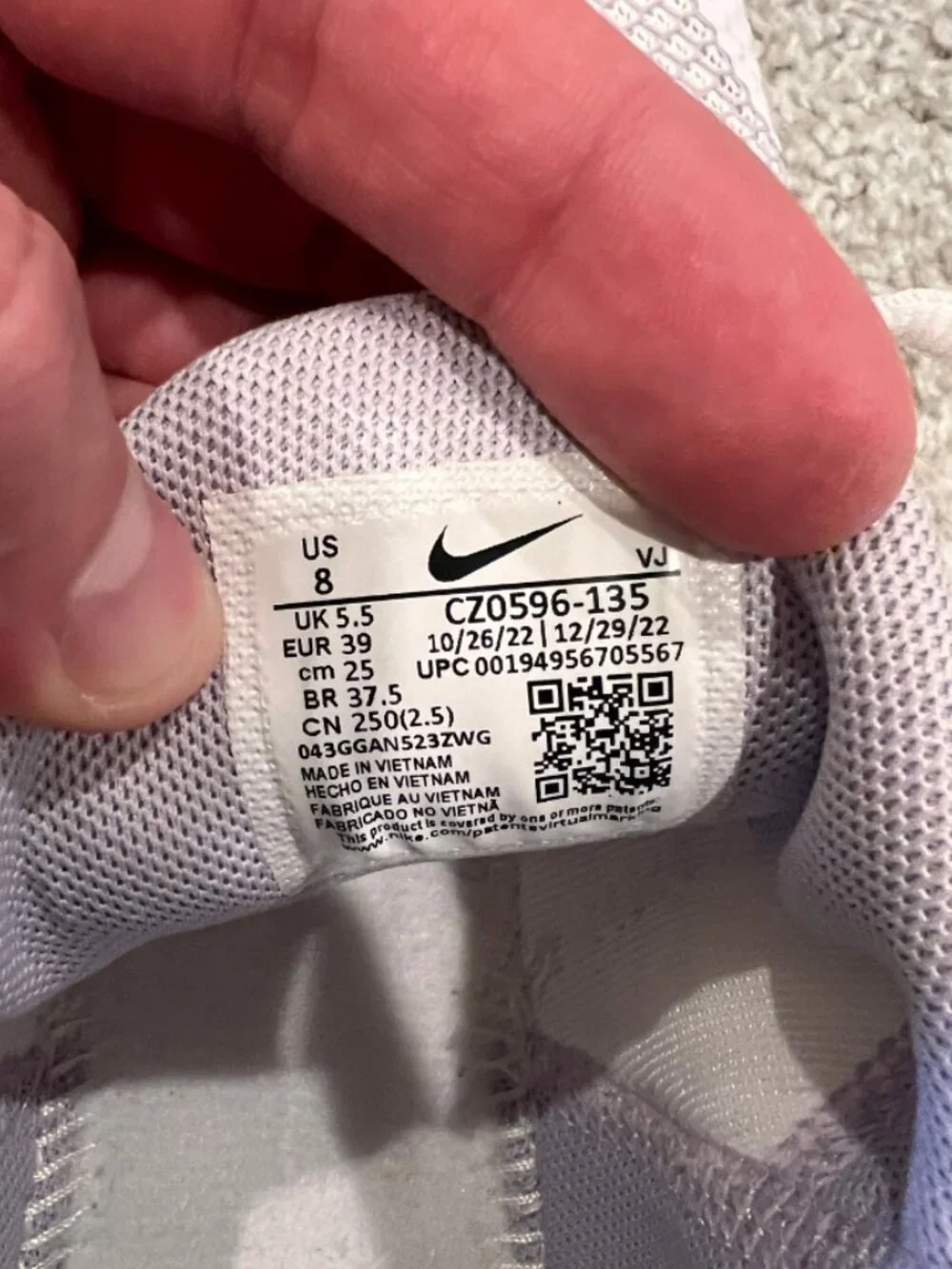 Nike Free Metcon 5 White Emerald Rise Training Shoes Women's Size 8
